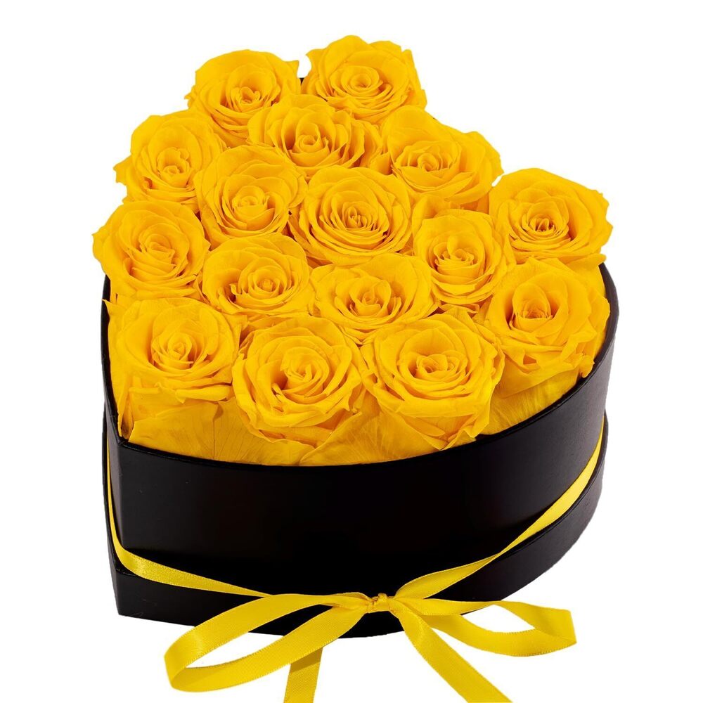 8895 16 Forver Preserved Flowers in a Heart Box, Flowers for Her,Eternal